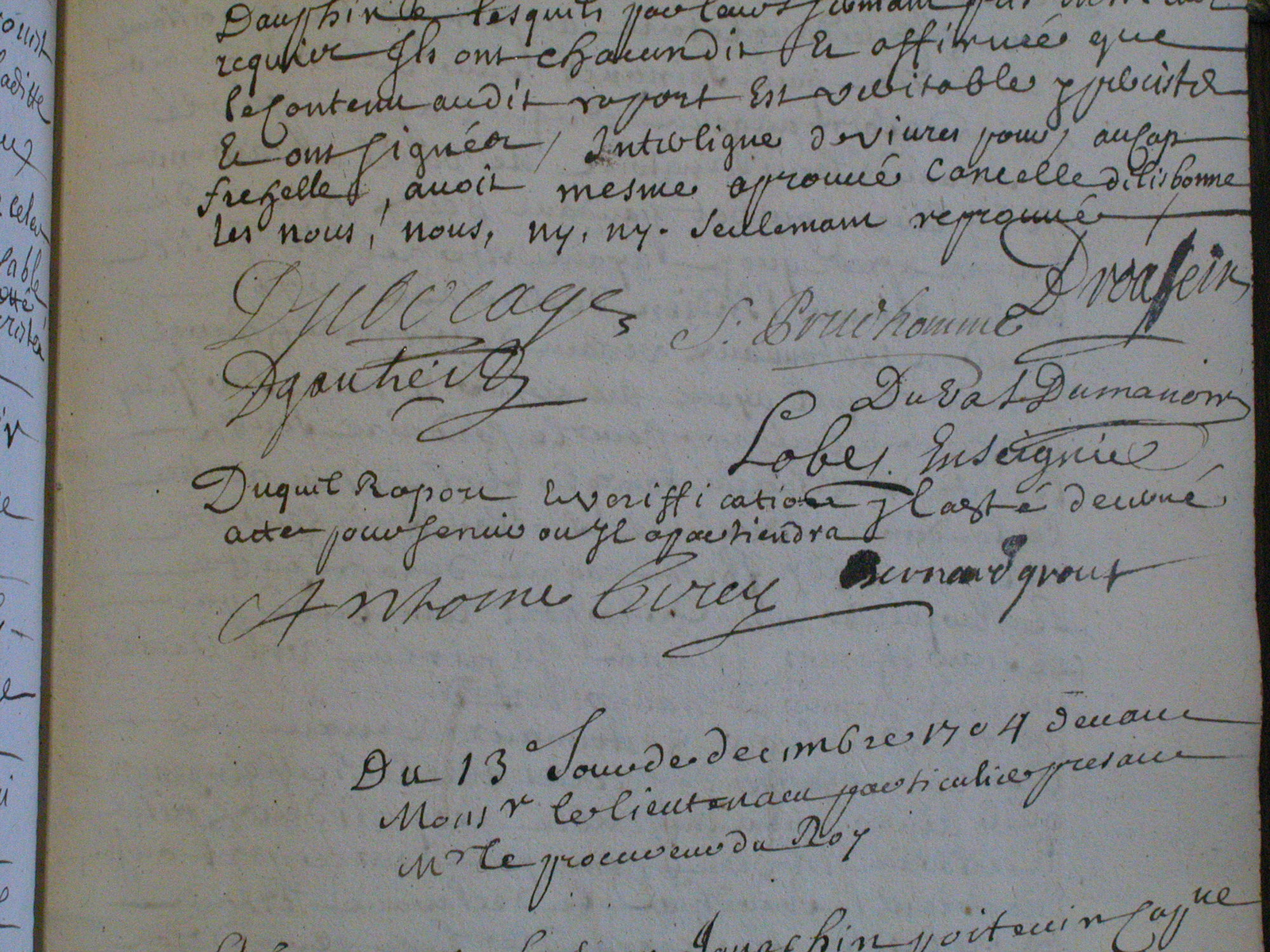 Photographie de la signature de Michel Dubocage