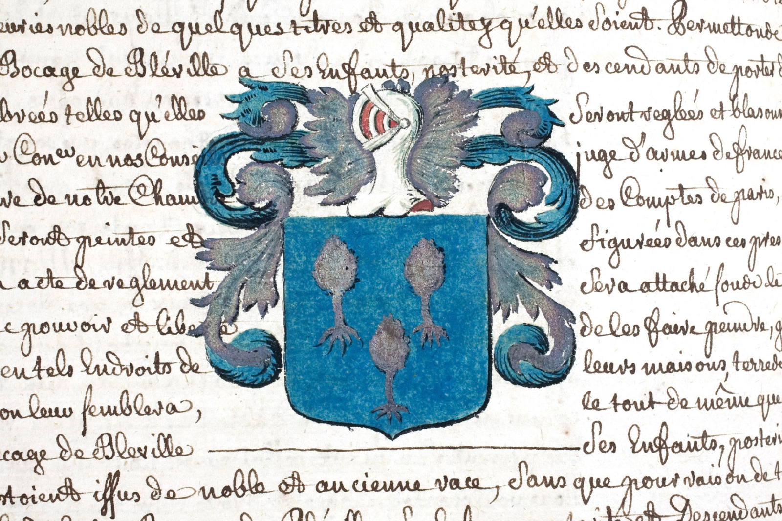 Dessin du blason de Michel Dubocage
