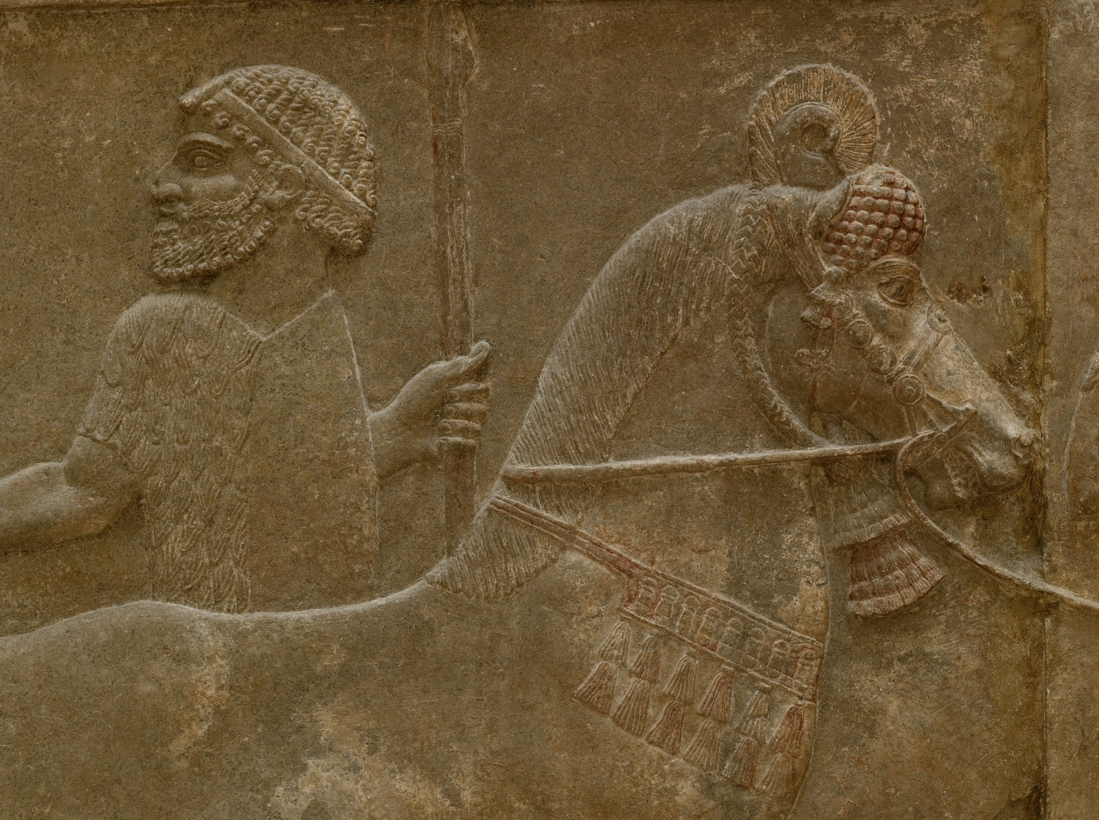Relief des Tributaires mèdes (détail) : homme avec cheval