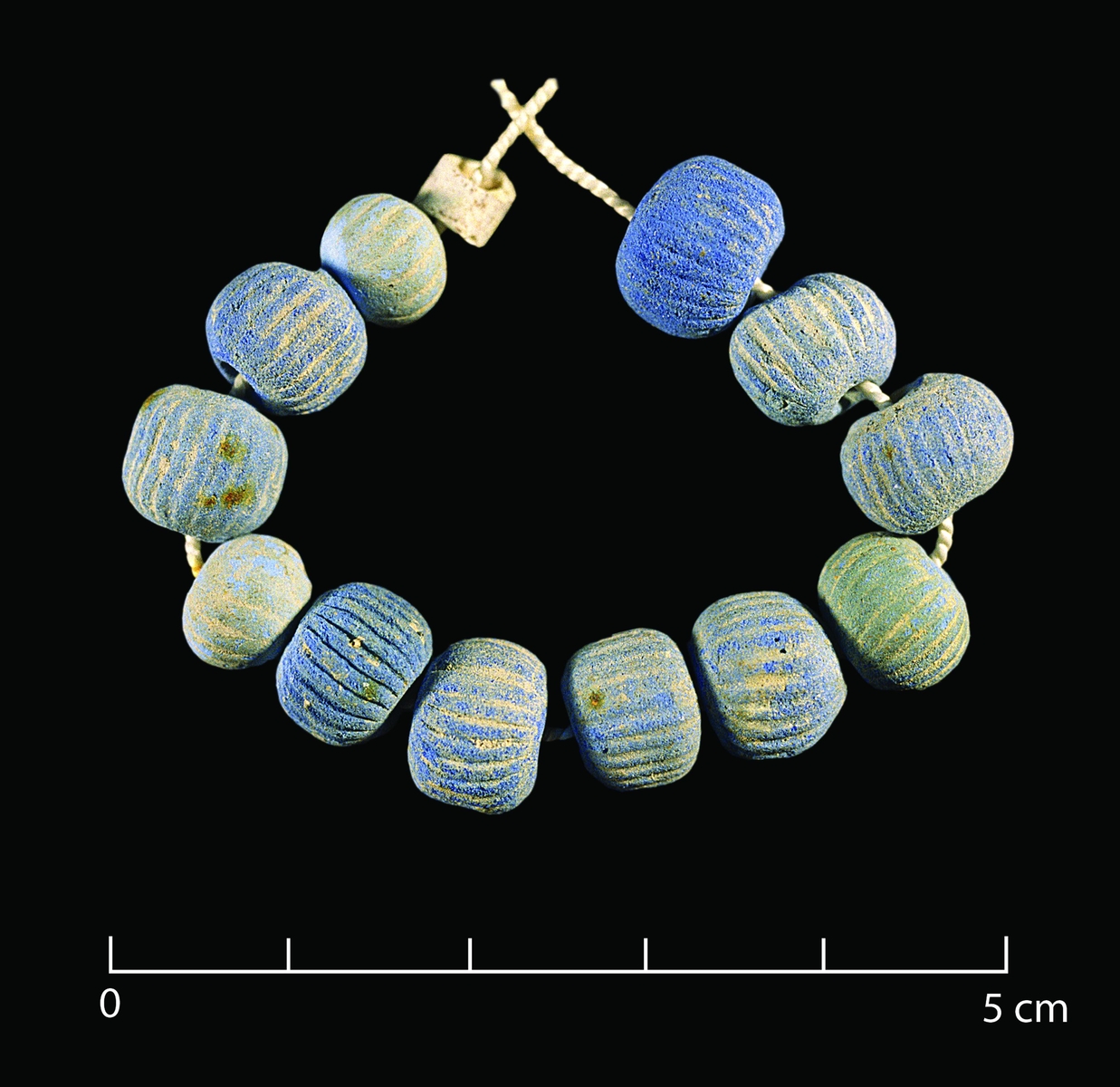 Perles en bleu égyptien