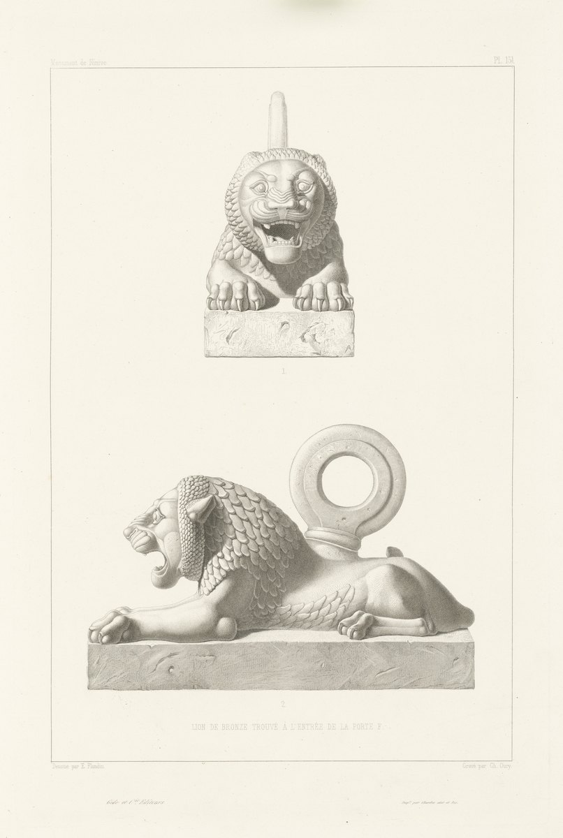 Lion de bronze du palais de Khorsabad
