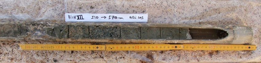 La carotte RIH III, prélevée en mai 2009