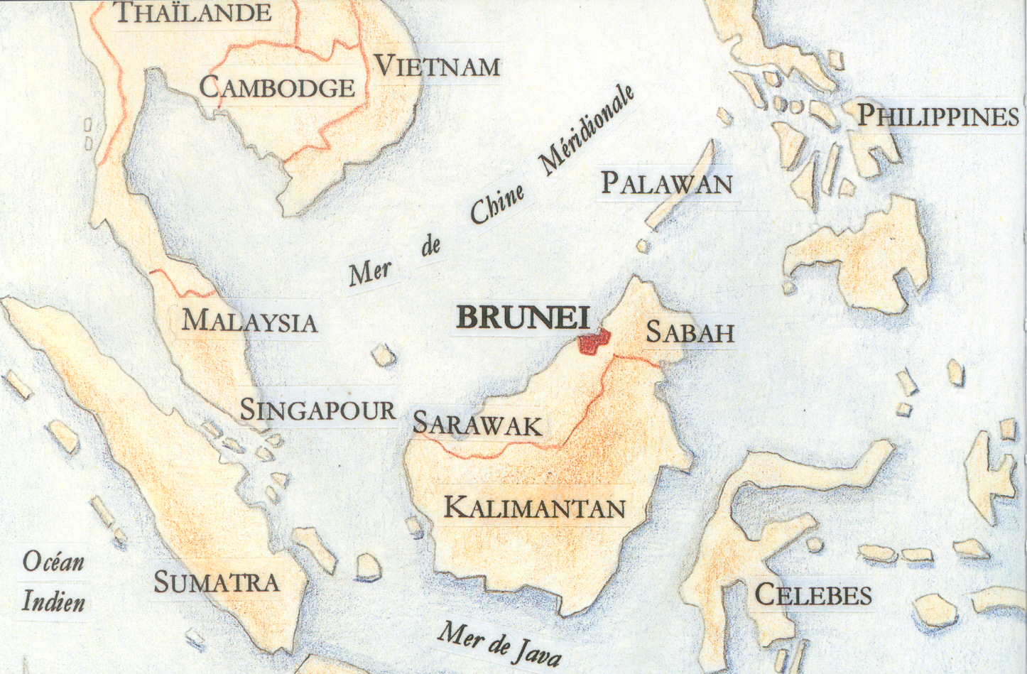 Carte de l'emplacement de Brunei