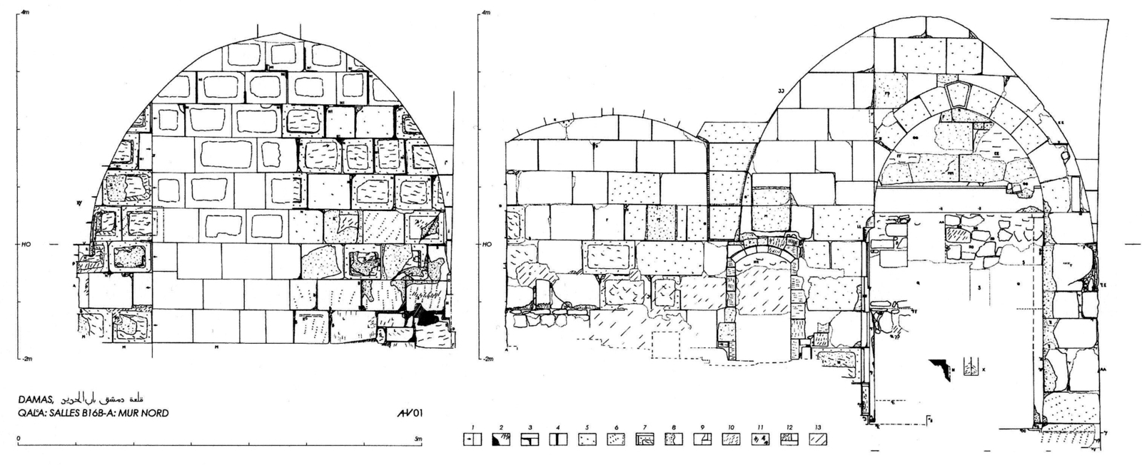Plan de la porte-nord de la citadelle de Damas