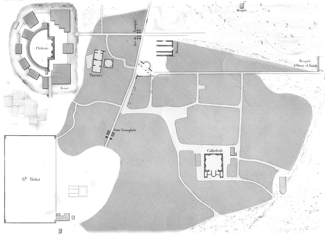 Plan de Bosra d’après Rey 1860.
