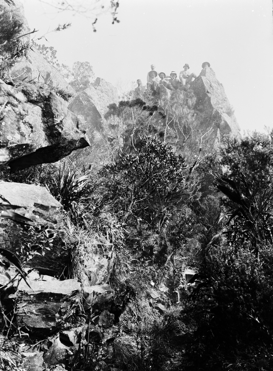 Group of hikers in the Salazie cirque