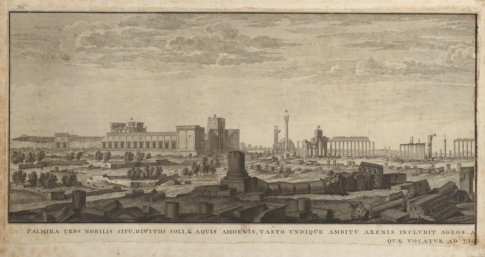 Les Ruines de Palmyre. Robert Wood. 1753