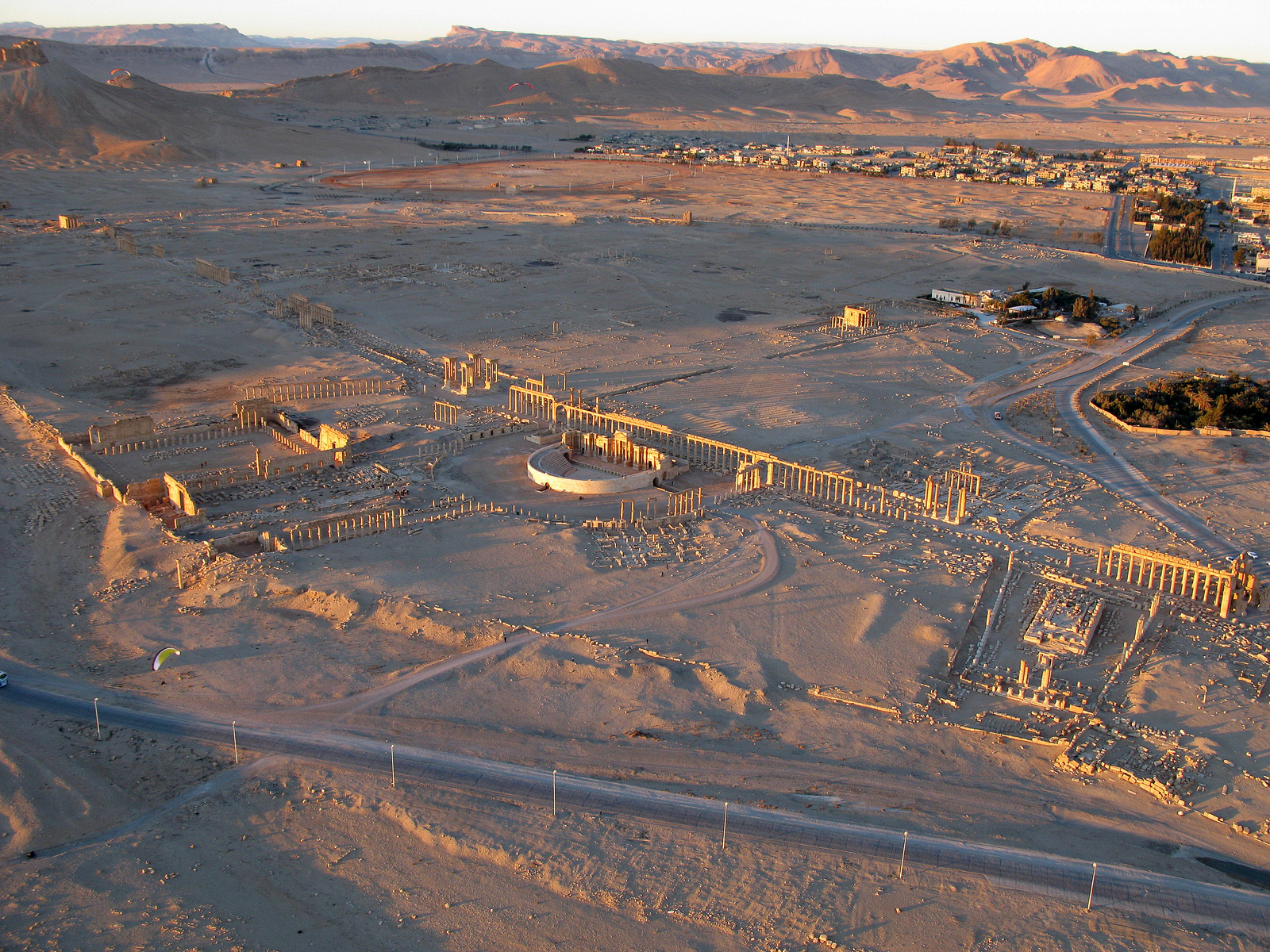 Vue aérienne du site de Palmyre