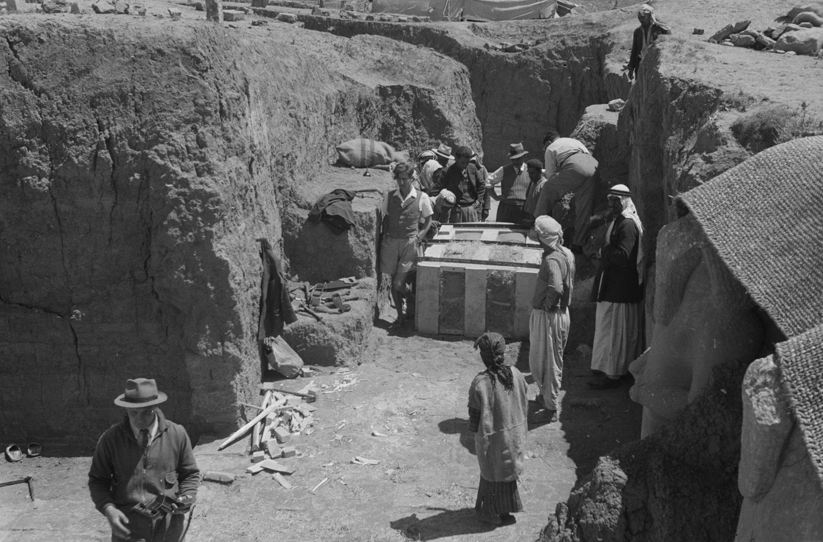 Préparation des antiquités à Nimrud avant leur transport