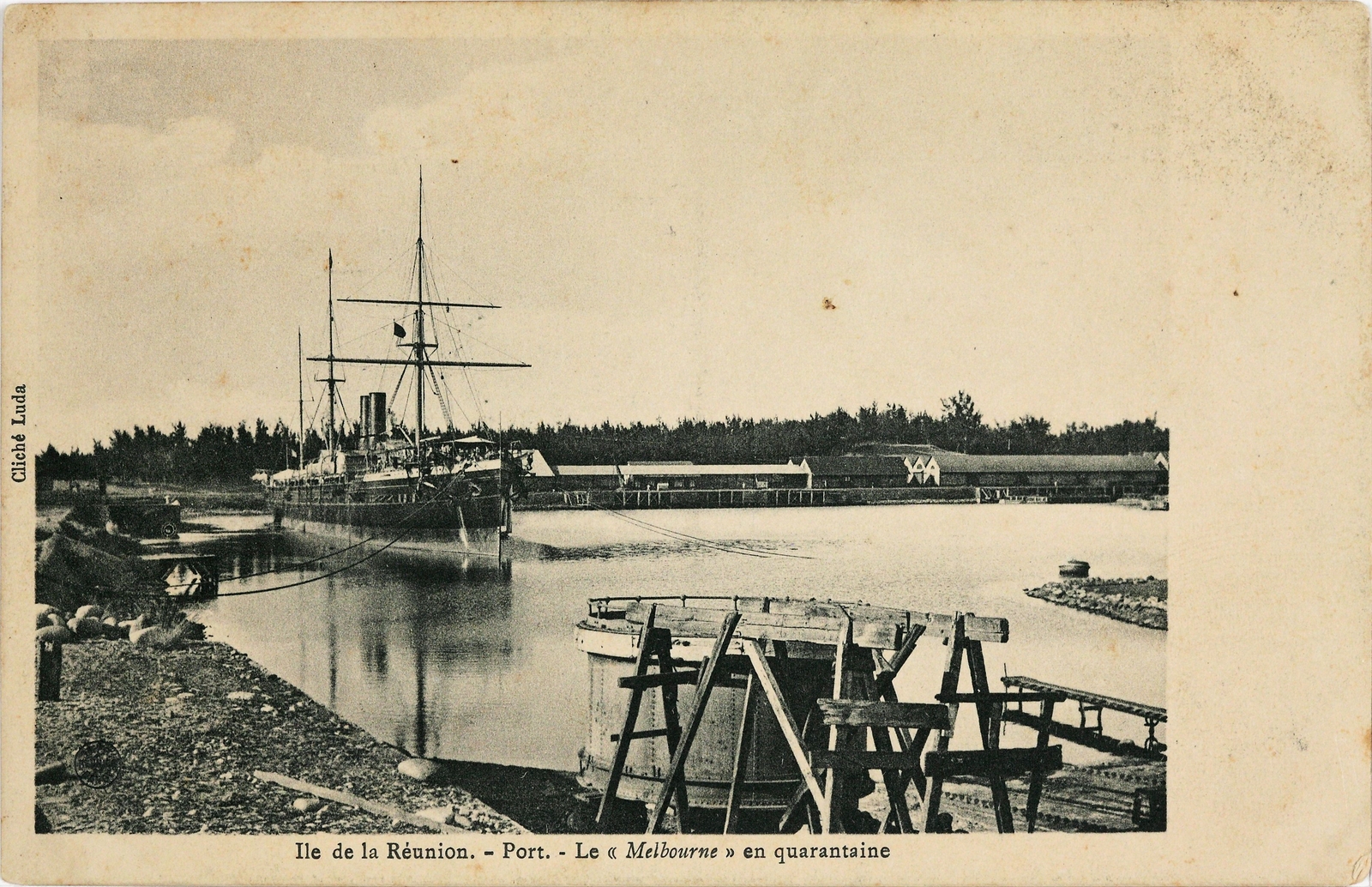 Le Port, Le Melbourne en quarantaine, photographie Luda, 1905-1910
