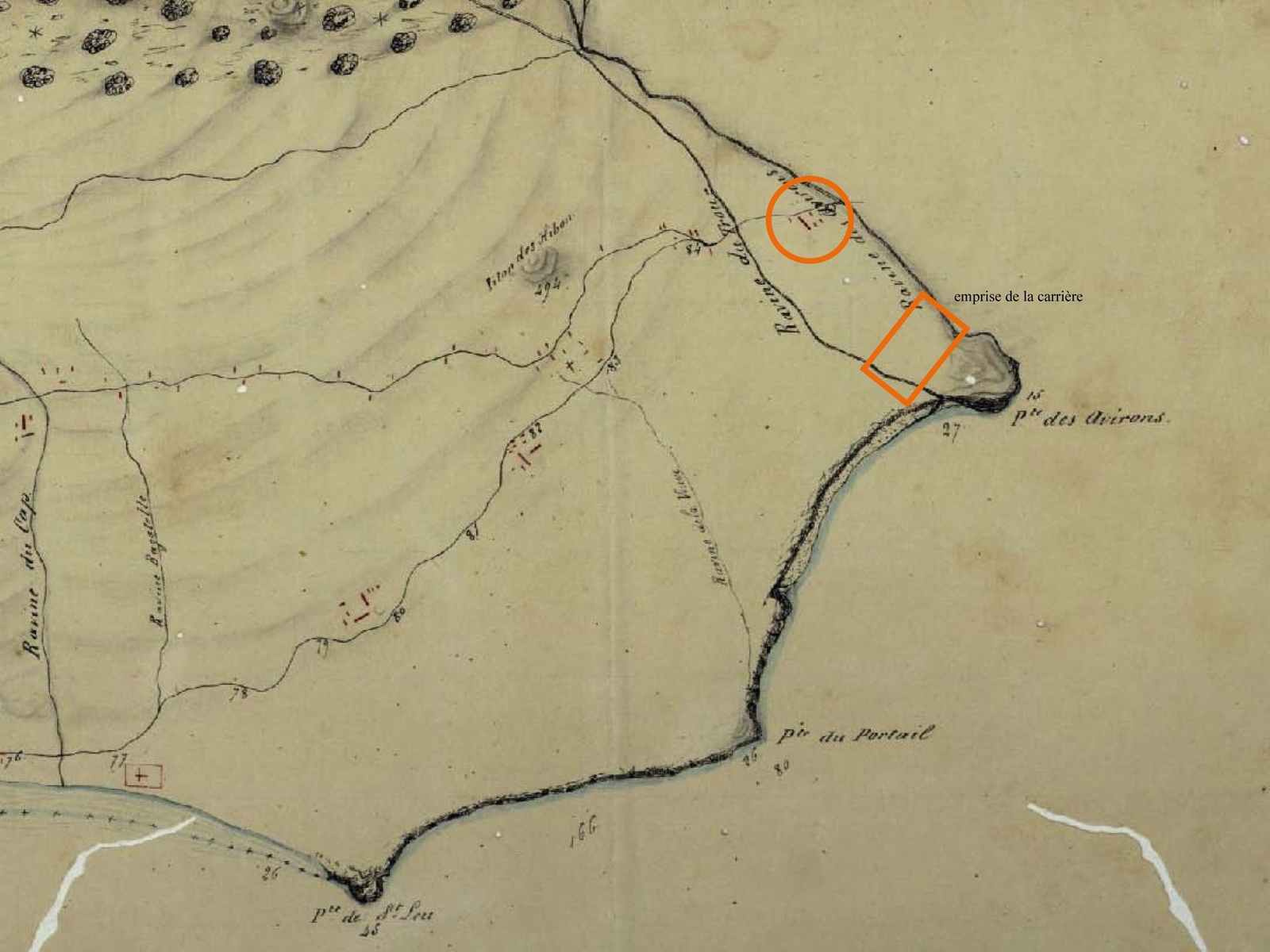 Project site on an early map