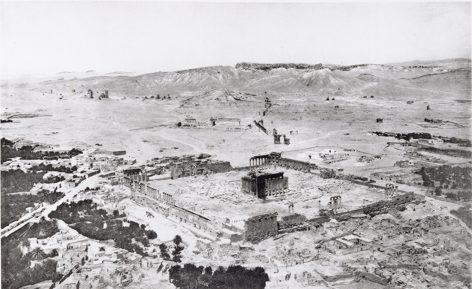 Vue aérienne du temple de Bêl