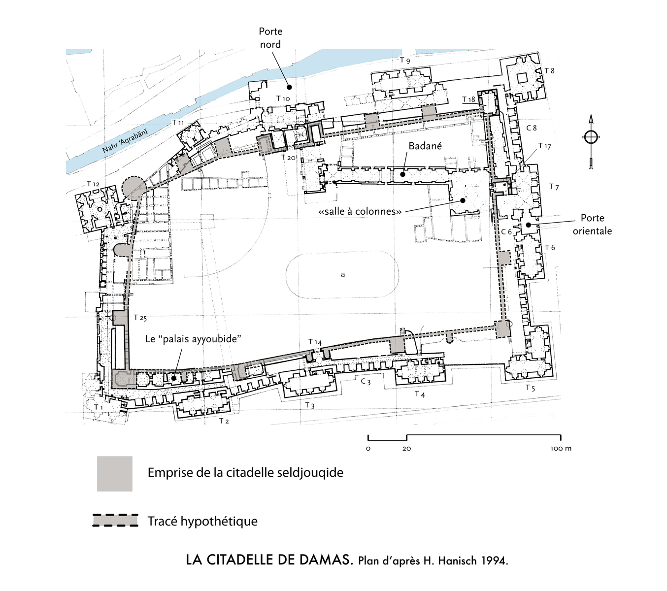 Plan de la citadelle de Damas