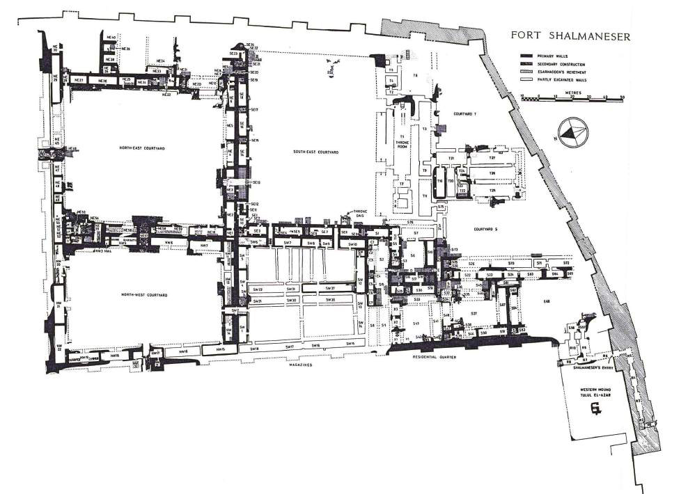 Plan du palais arsenal de Salmanasar III