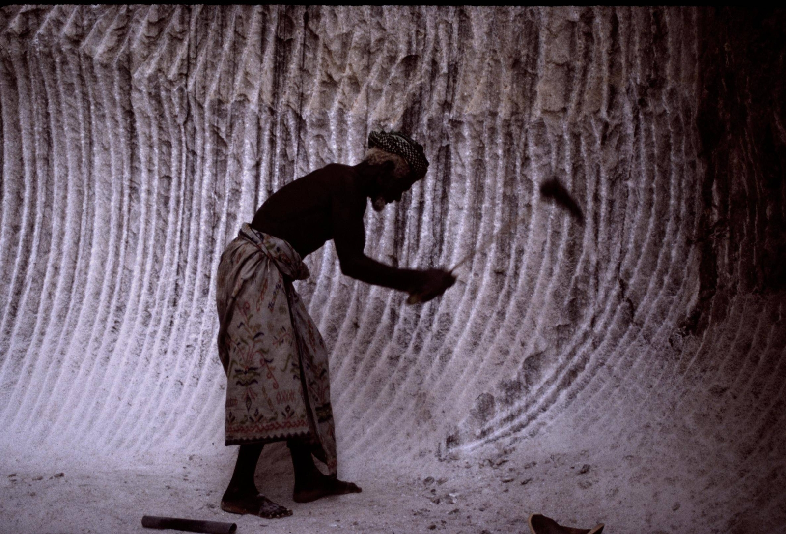 Mine de sel : travail d’extraction