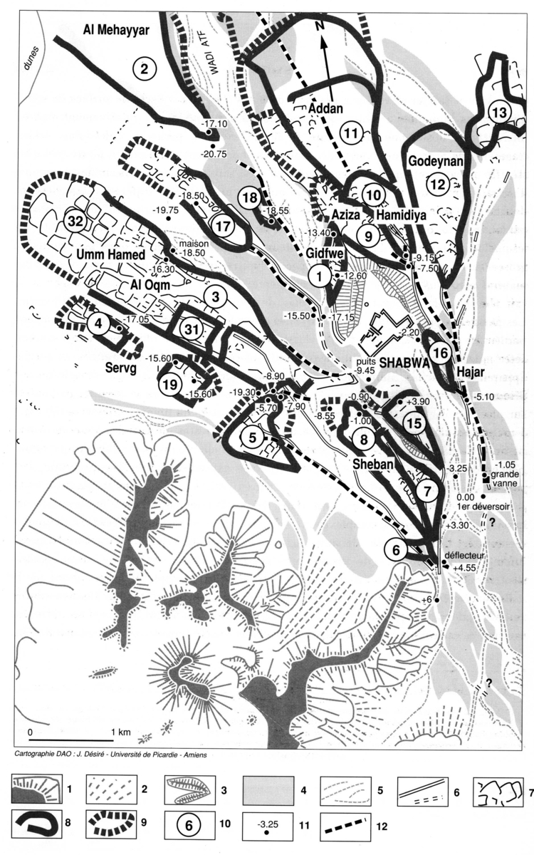 Carte générale des irrigations de Shabwa