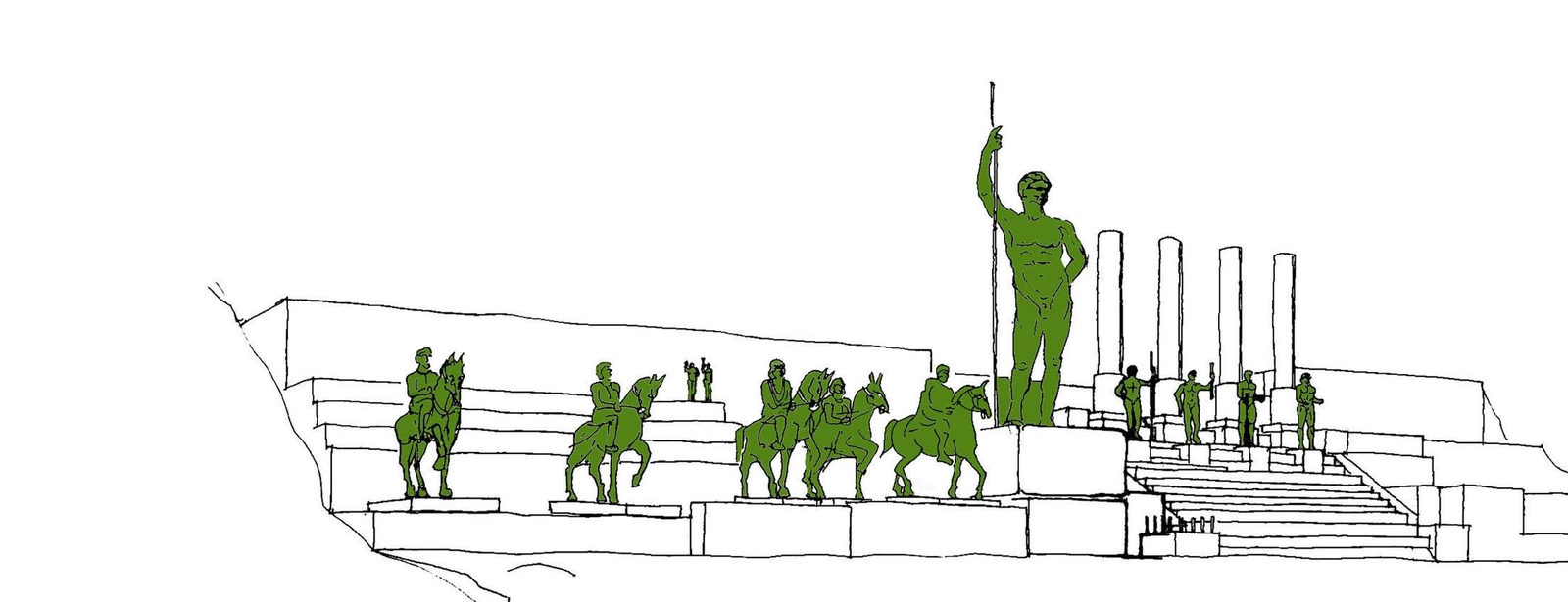 Restitution du "Grand bâtiment"