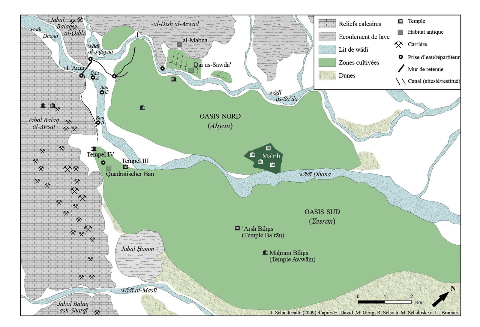 Plan de l'oasis de Maʿrib