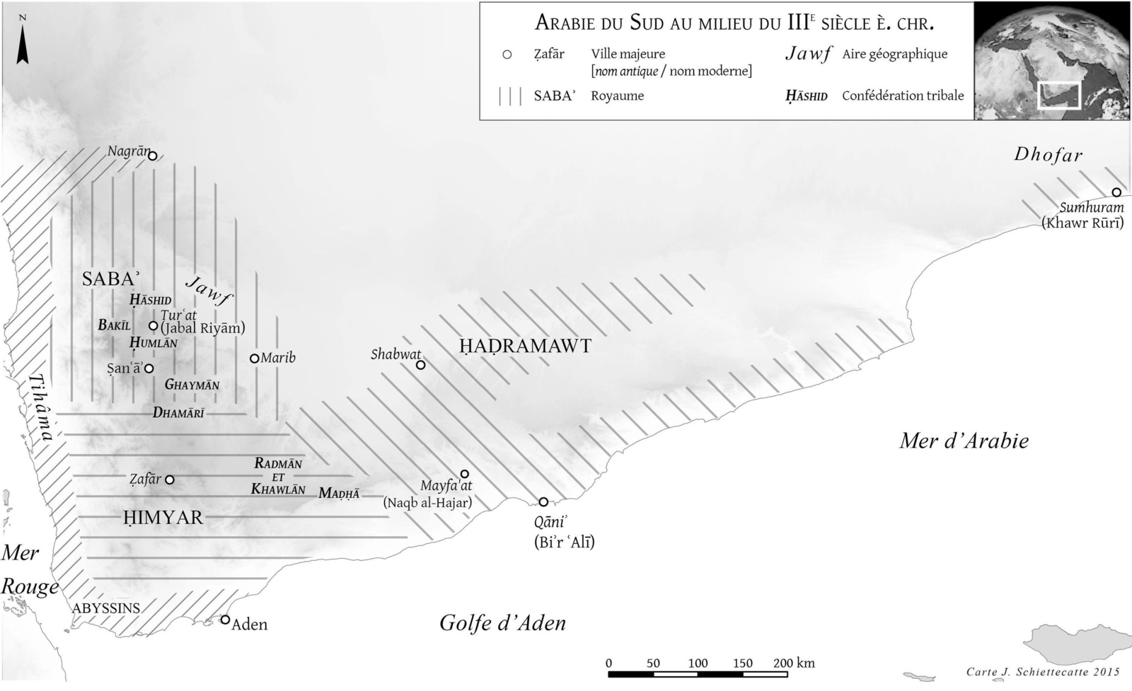 Carte des royaumes du IIIe siècle ap. J.-C.