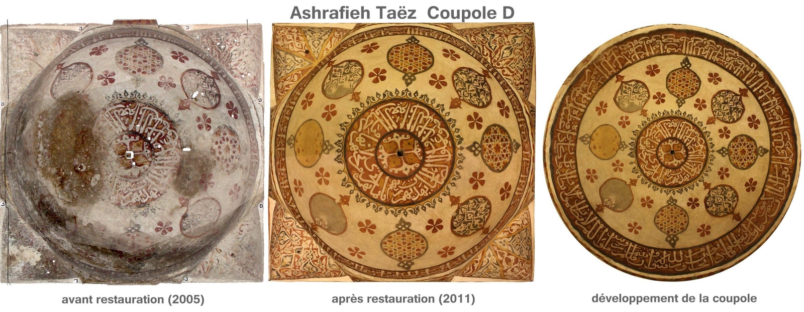 Coupole D restaurée de la mosquée et madrasa al-Ashrafiyya, Taʿizz