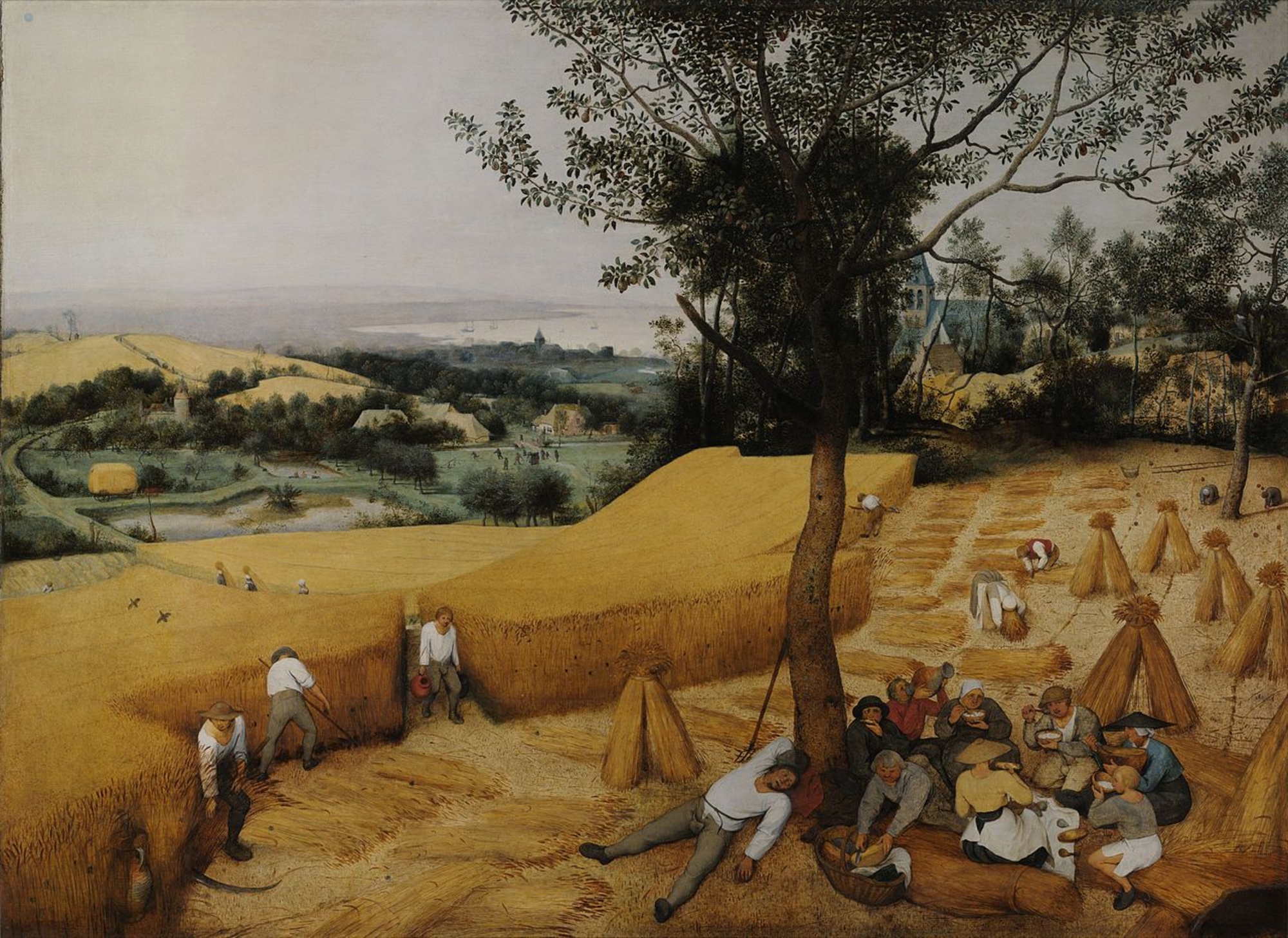 The harvesters, Pieter Brueghel the Elder, 1565. Domaine public. 
