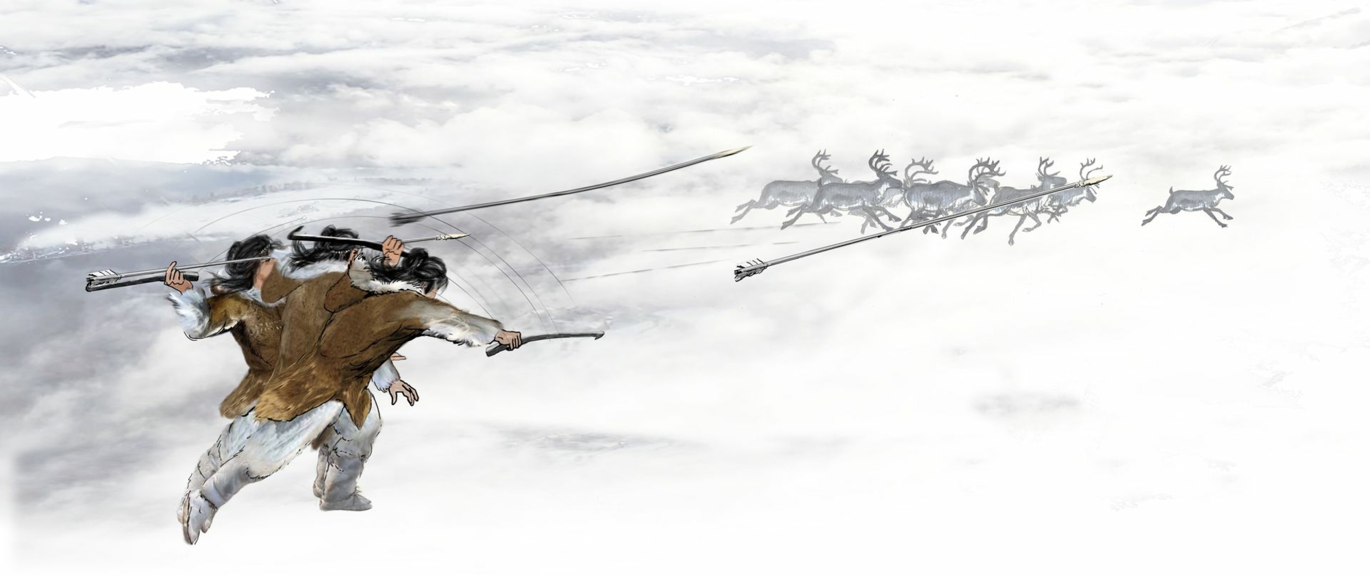 Chasseur de renne armé d'une sagaie © MAN / Gilles Tosello
