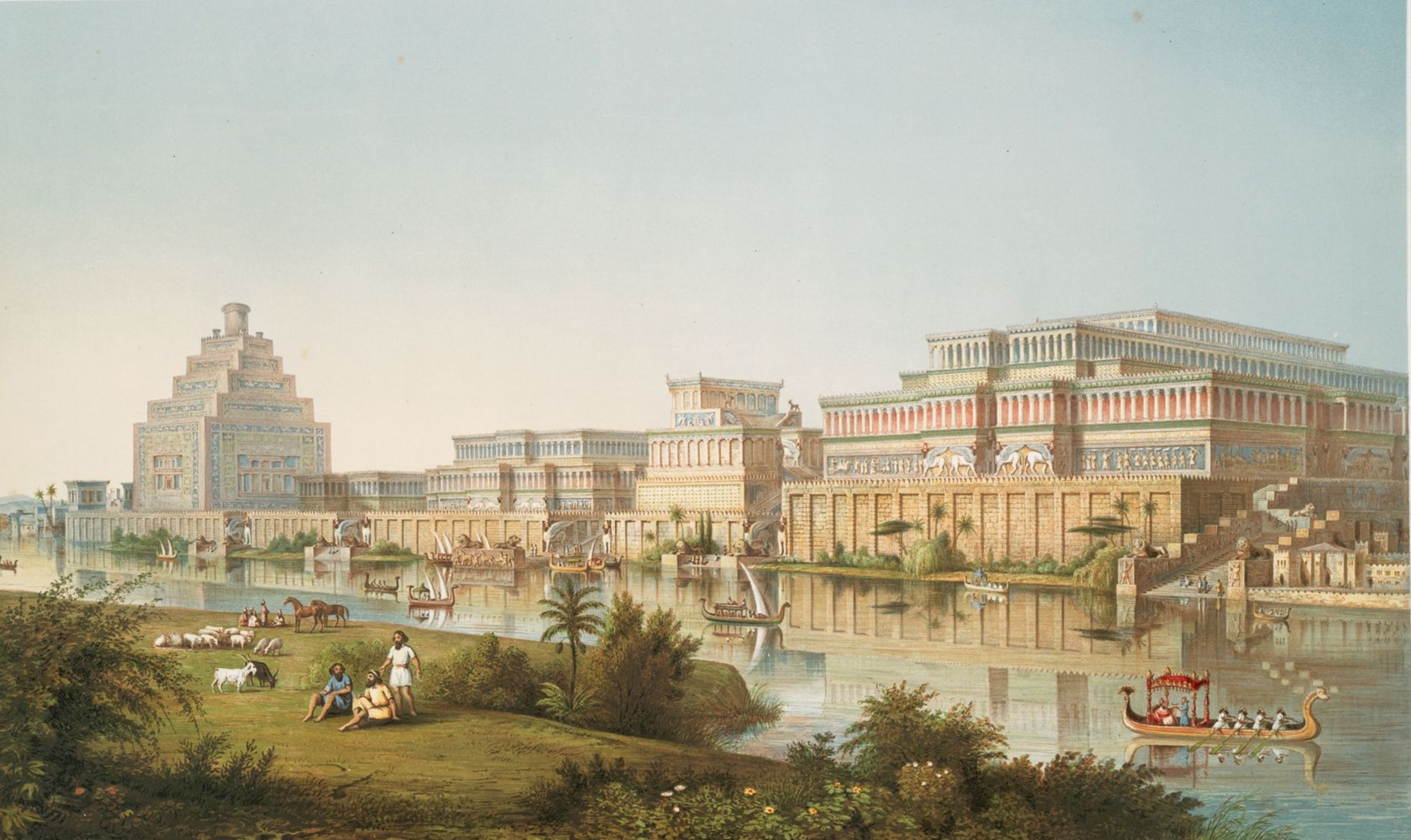 Restauration du palais de Nimrud selon Layard
