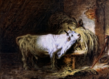 Jean Honoré Fragonard. 1732-1806. Paris. Le taureau blanc à l'étable. vers 1760. Paris. Louvre. Photo: Jean-Louis Mazieres. CC BY-NC-SA 2.0.