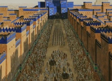 La Voie processionnelle de Babylone.  BALAGE BALOGH - PHOTO (C) BALAGE BALOGH, DIST. RMN-GRAND PALAIS / BALAGE BALOGH