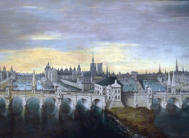 Projet pour le Pont-Neuf, circa 1577, artiste inconnu. Musée Carnavalet. Source: Own work, User:Mbzt, 2012. CC BY 3.0.