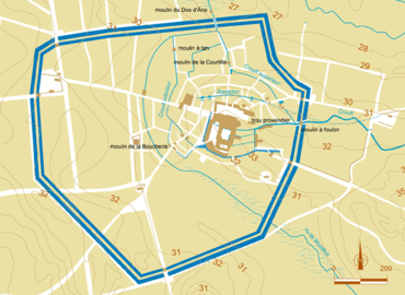 Plan des rivières et cours d'eau de Saint-Denis